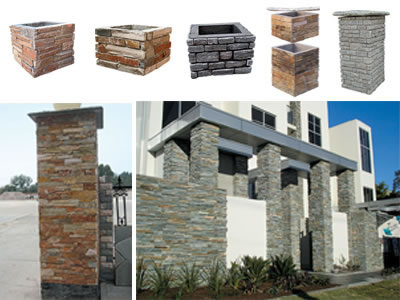 Cement Ledgestone Post