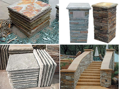 Slate cap stone & steps