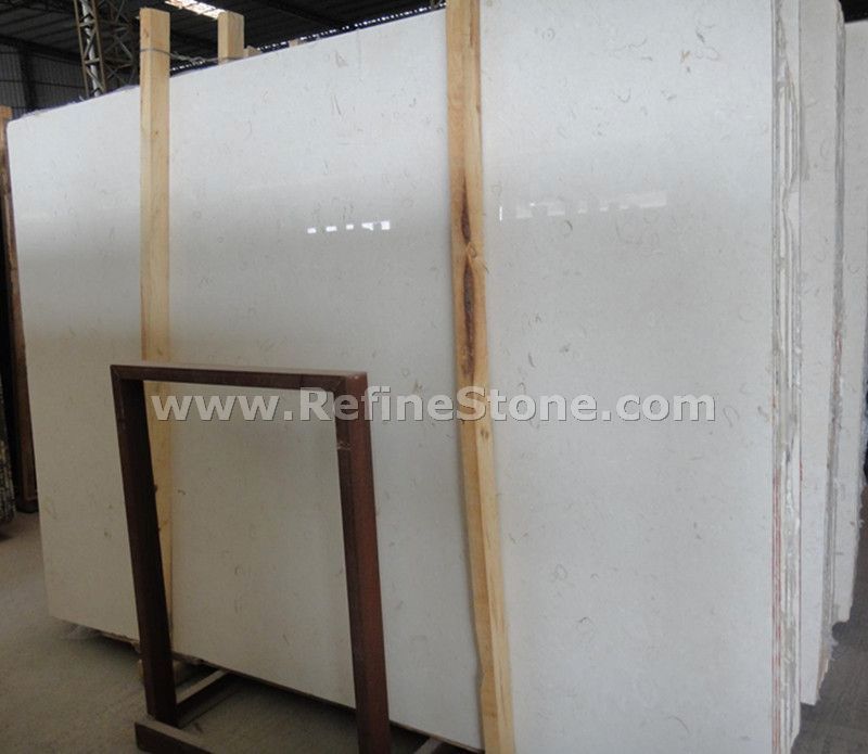 white imperial beige marble slab