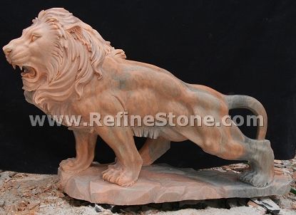 Sunset red lion Sculpture