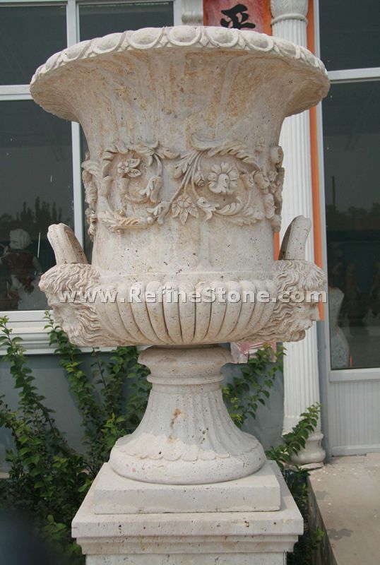 granite flower pot