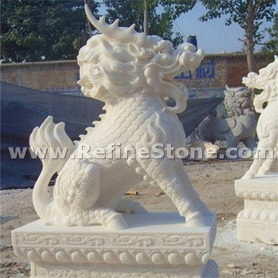 Lion marble sculpture