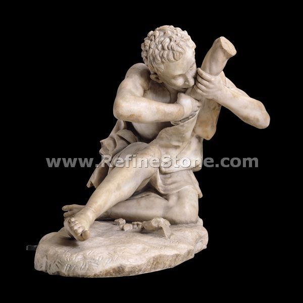 Beige marble human sculpture