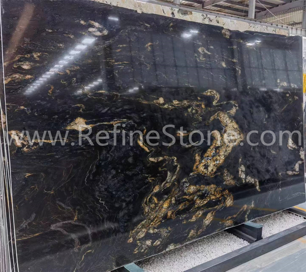 Titanium gold quartzite