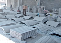 Columns and irreglar shaped workshop